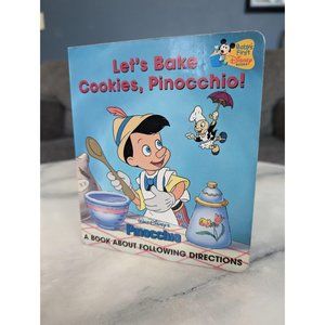 Vintage Walt Disney Let's Bake Cookies, Pinocchio! Card Book